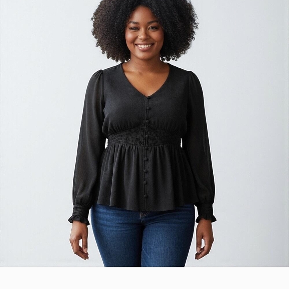 Elegant Black Women's Top